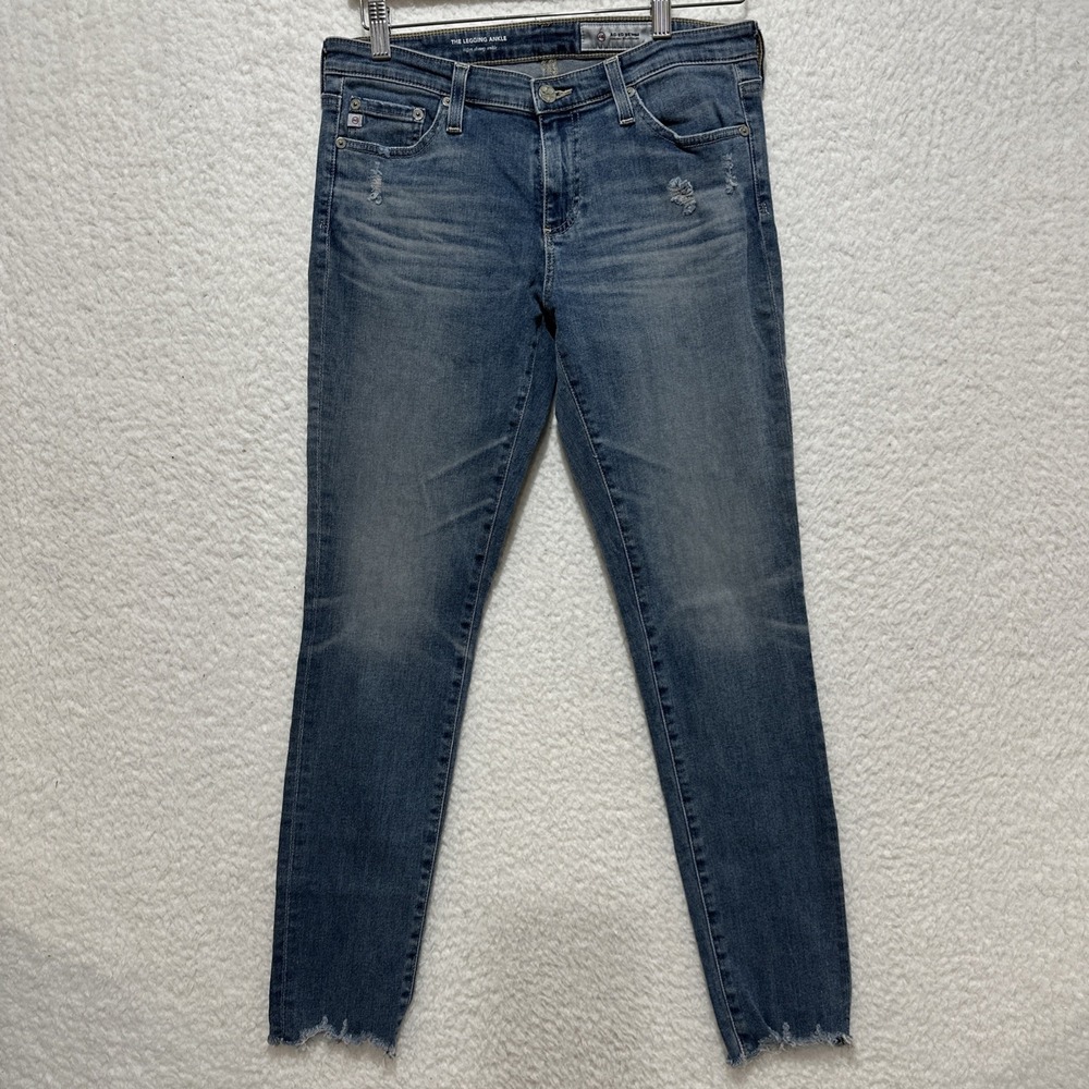 AG Adriano Goldschmied The Legging‎ Ankle Super Skinny Raw Hem Jeans  Size 28R
